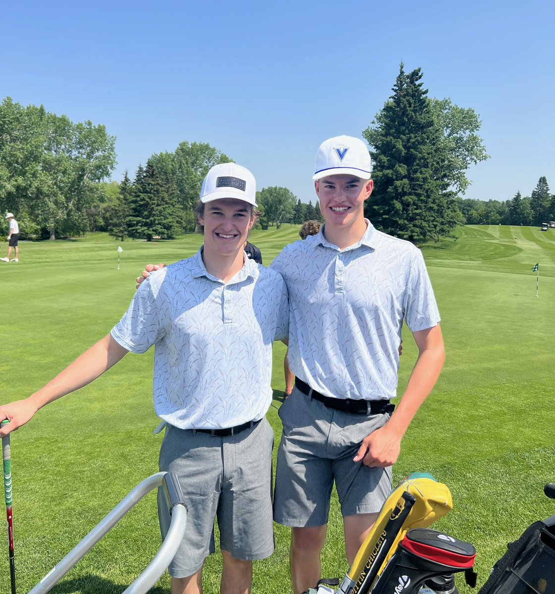Thanks MHS for teaming these two up in a school Golf tourney up in Prince Albert. They played 6 holes scramble, 6 holes best ball and 6 holes alternate shot. They didn’t win but they had fun together! Will be the last time that play a school sport together. #grad2023 #brothers
