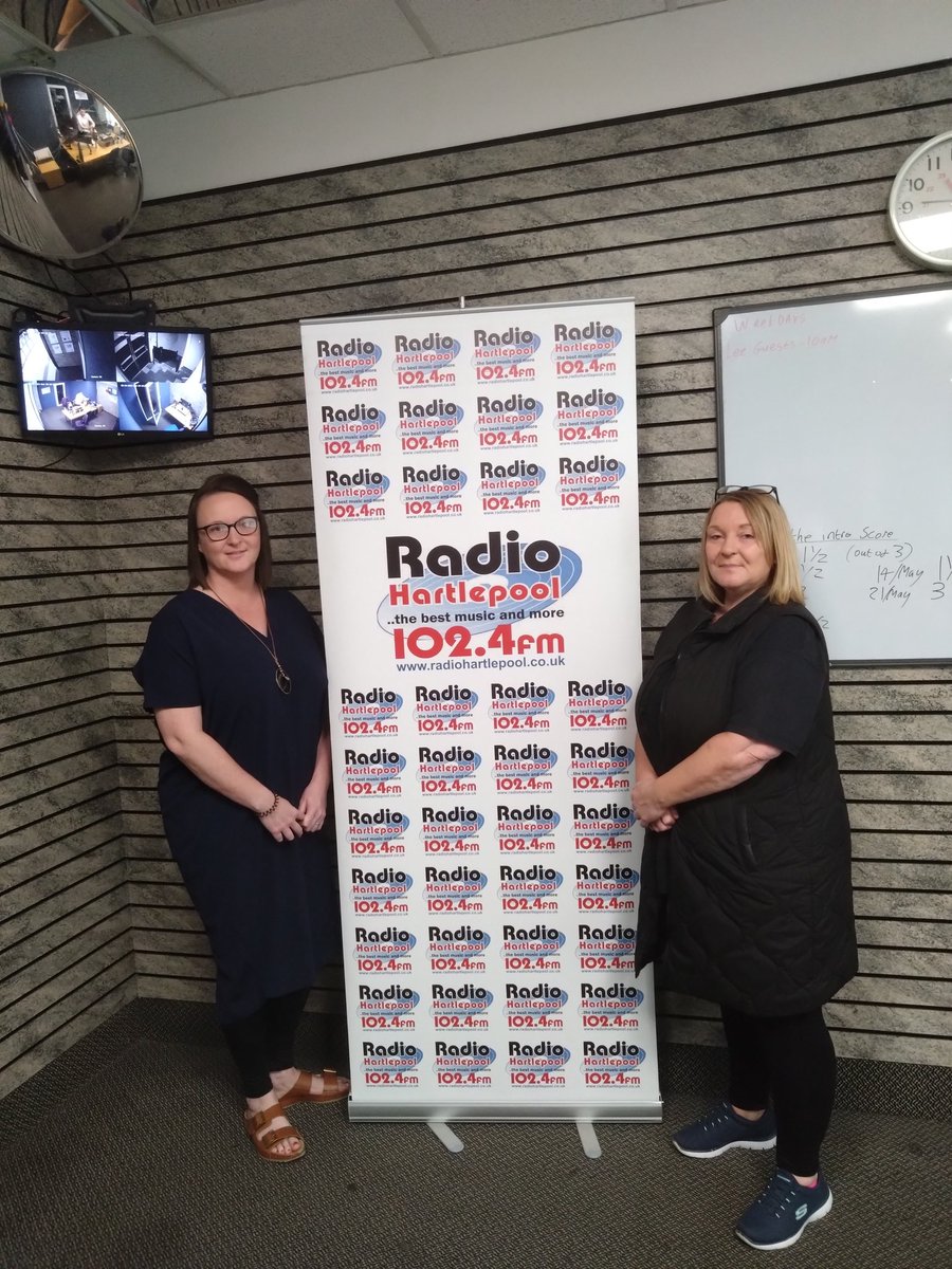 Joining me now are Christine and Paula from @HartlepoolCare1 #LeeAtLunch #yourlocalstation @radiohartlepool