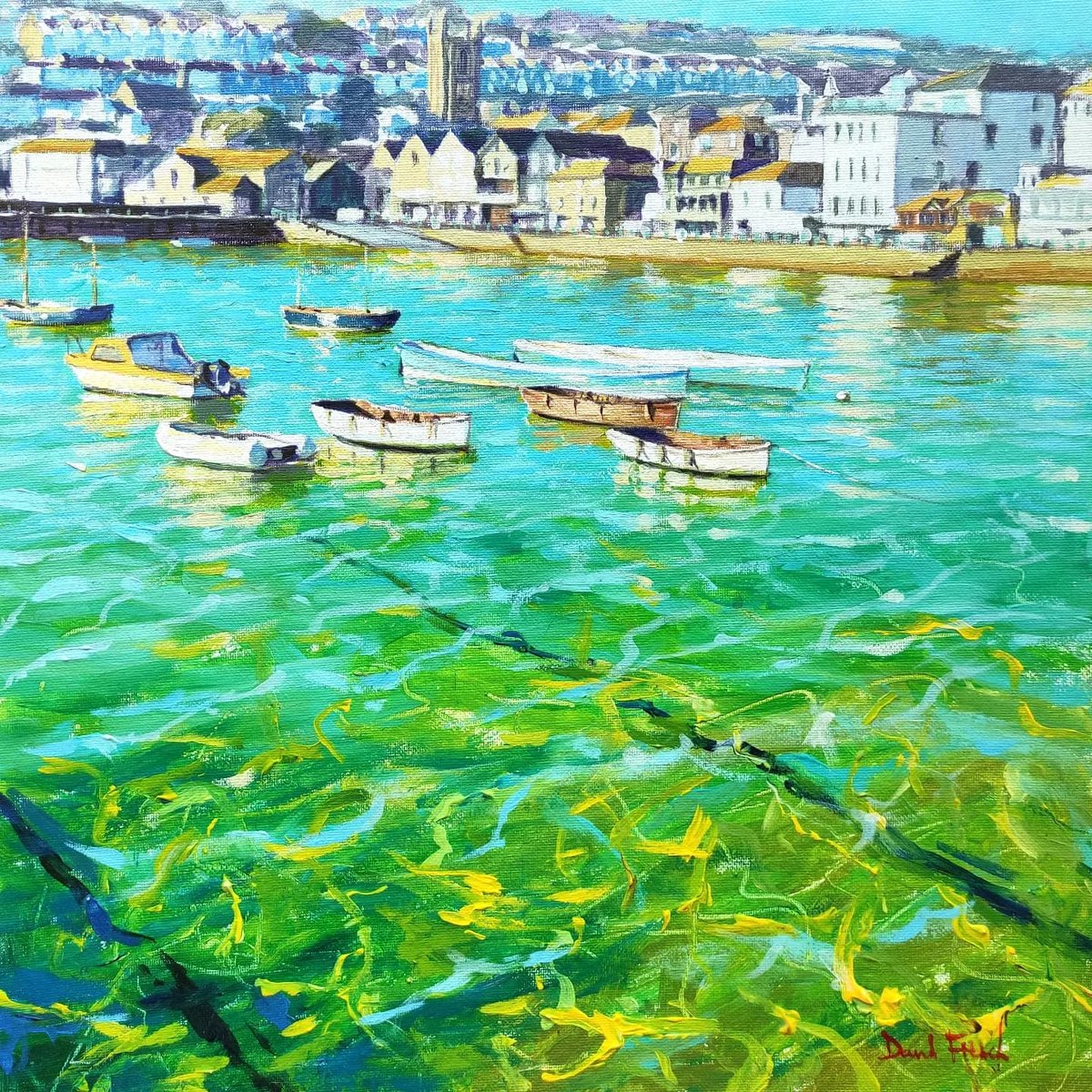 I like to push it almost to abstraction with the water and pull it back with the boats and buildings

'Boats on the Water' (sold) 

There are some new paintings available.,.....at the Arthouse Gallery Island Road St Ives

#cornwall
#wwww.thearthouses.com
#arthousestives