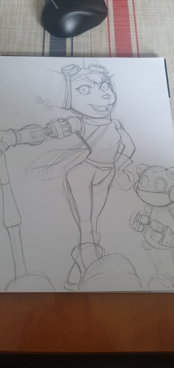 Rivet and Kit sketch from #RatchetAndClank