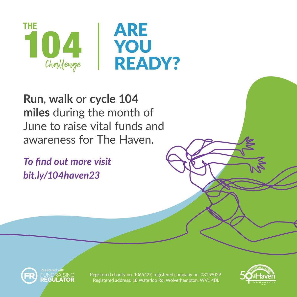 TheHavenWton's tweet image. New month, new goals! Are you ready for the 104 Challenge? We are challenging you to run, walk or cycle 104 miles during the month of June to help raise vital funds and awareness for The Haven. visit bit.ly/104haven23
#runwalkorcycle #104CHALLENGE #ForThe104
