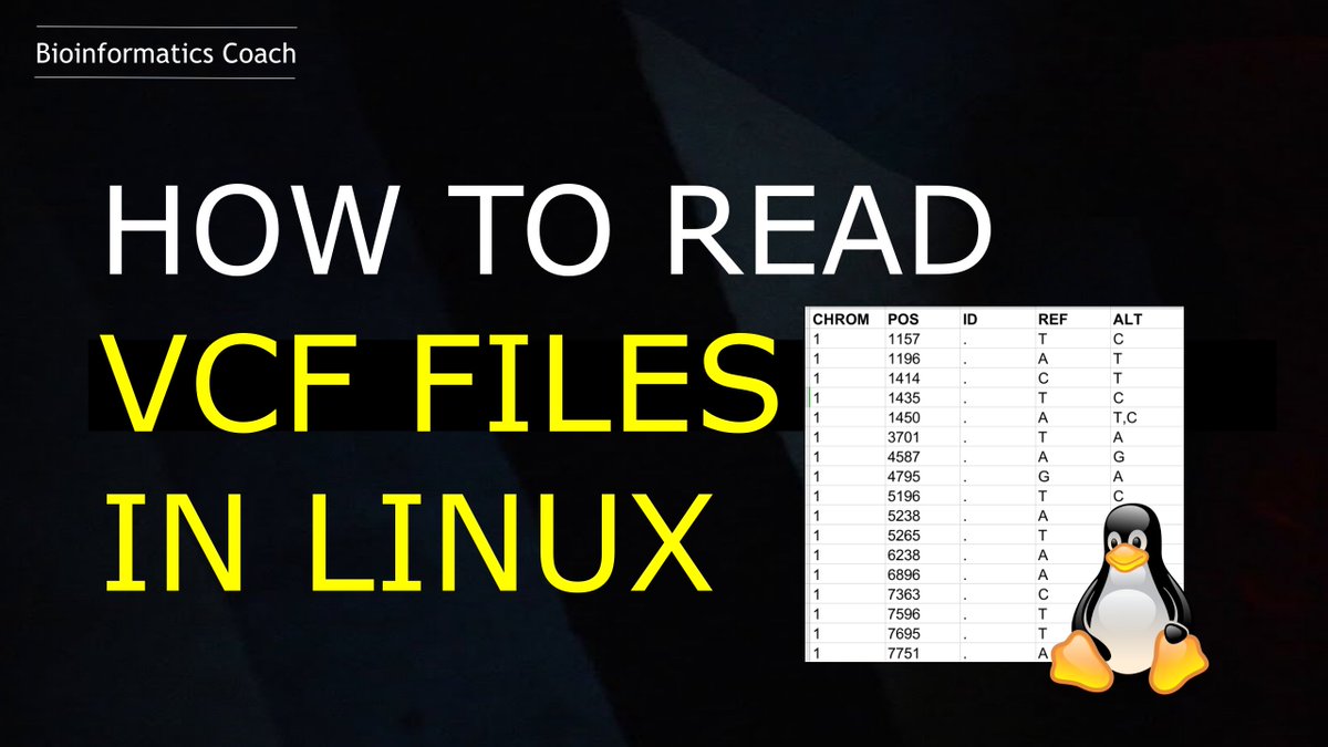 informatician3's tweet photo. How to read VCF files using bash commands
https://t.co/KhI4F8mDIm

#Bioinformatics #DataScience #BigData  #Linux #LinuxProgramming https://t.co/48vo0cX7yf