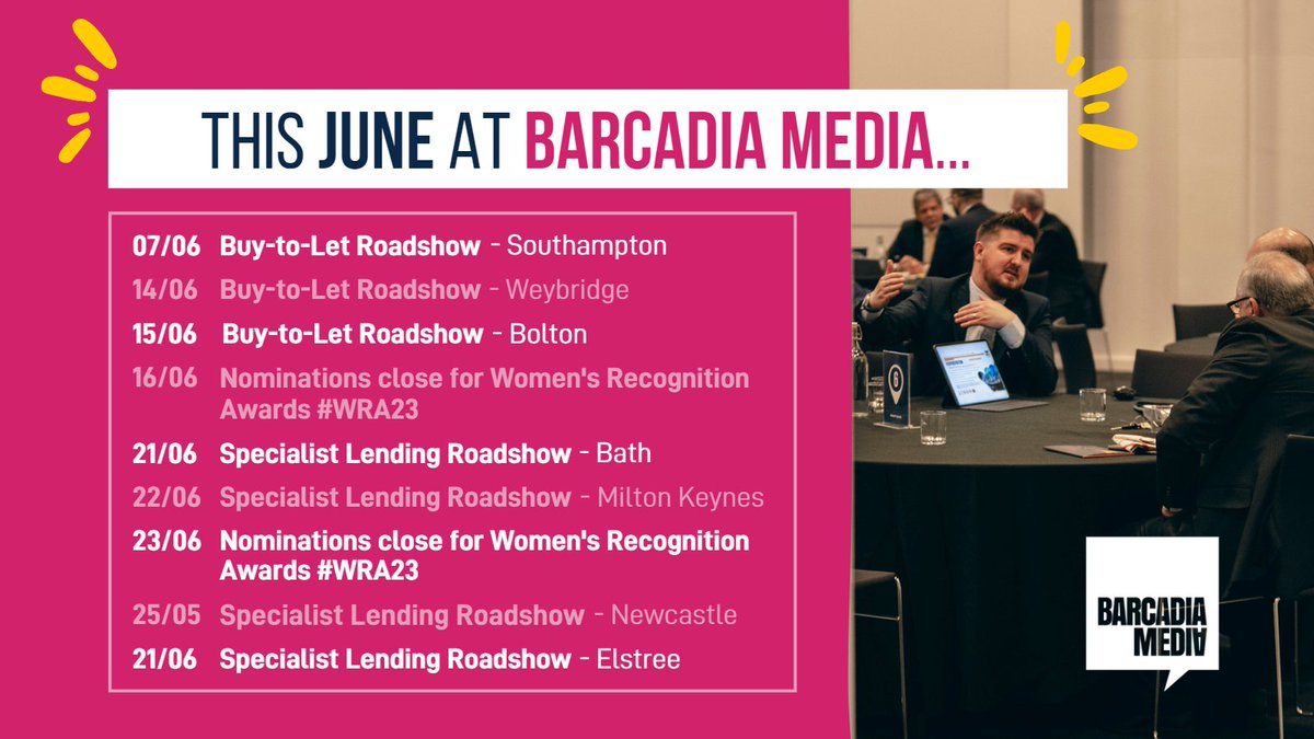 Here's what team Barcadia is up to in June - plenty of Financial Reporter events (<a href="/EventsFinancial/">Financial Reporter Events</a>) &amp; deadlines for #WRA23 (<a href="/FR_WRA/">Financial Reporter Women's Recognition Awards</a>)!