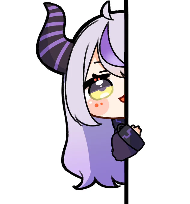 こっちを見ているラプ様 #laplus_artdesu