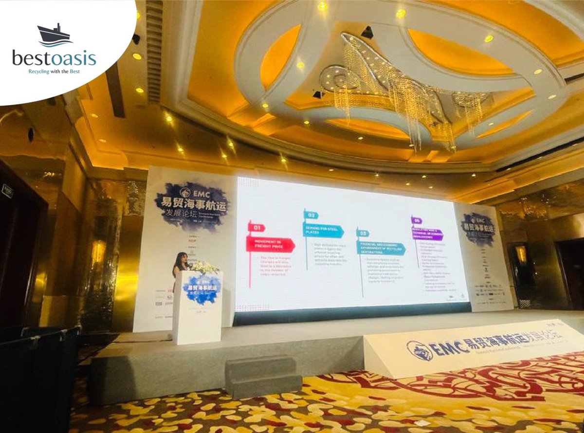 BestOasisLtd's tweet image. Delighted to be a part of Enmore Maritime Conference, Shanghai. Engaging in discussions &amp;amp; innovative insights on the future of ship recycling based on historical data as well as current economic &amp;amp; industry trends made this an enriching experience! #insights #futureprojections
