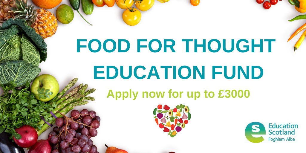 ⭐The Food For Thought Education Fund is now open!⭐Find out how your establishment could get up to £3000 to develop food and health education - ow.ly/r6FV50OBHtT Applications will close at 12 noon on Thursday 29 June 2023. #Food4ThoughtFund