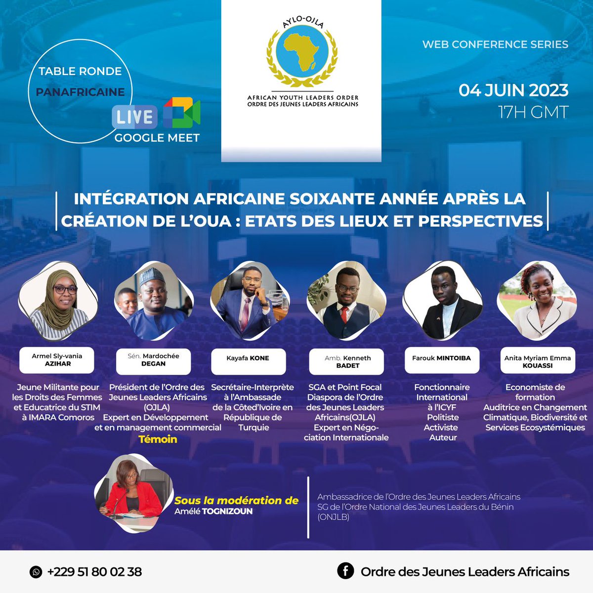 Parlons des acquis de l'intégration africaine ce dimanche avec l'ordre des jeunes leaders africains.

#Tgtwittos #Wasexo #Team229 #Team229 #CIV225