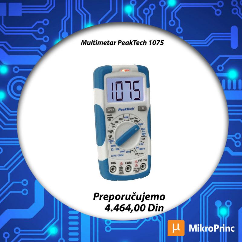 's tweet image. PREPORUČUJEMO: Digitalni multimetri PeakTech mogu ponuditi razne opcije pri merenju od True RMS merenja, merenje jačine struje, napona, otpornosti itd. Preporučujemo sledeće modele:
mikroprinc.com/sr/pretraga?ph…
#digitalnimultimetar #Unimer #peaktech #multimetar #preporuka #mikroprinc