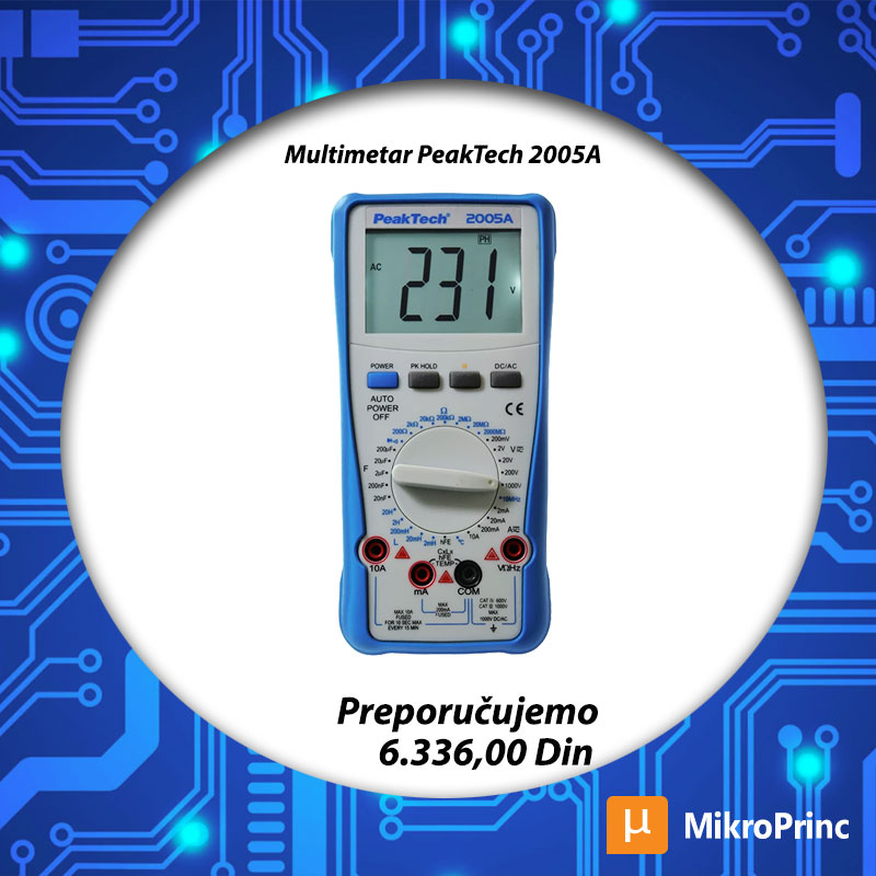's tweet image. PREPORUČUJEMO: Digitalni multimetri PeakTech mogu ponuditi razne opcije pri merenju od True RMS merenja, merenje jačine struje, napona, otpornosti itd. Preporučujemo sledeće modele:
mikroprinc.com/sr/pretraga?ph…
#digitalnimultimetar #Unimer #peaktech #multimetar #preporuka #mikroprinc
