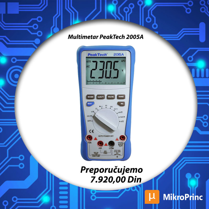 's tweet image. PREPORUČUJEMO: Digitalni multimetri PeakTech mogu ponuditi razne opcije pri merenju od True RMS merenja, merenje jačine struje, napona, otpornosti itd. Preporučujemo sledeće modele:
mikroprinc.com/sr/pretraga?ph…
#digitalnimultimetar #Unimer #peaktech #multimetar #preporuka #mikroprinc