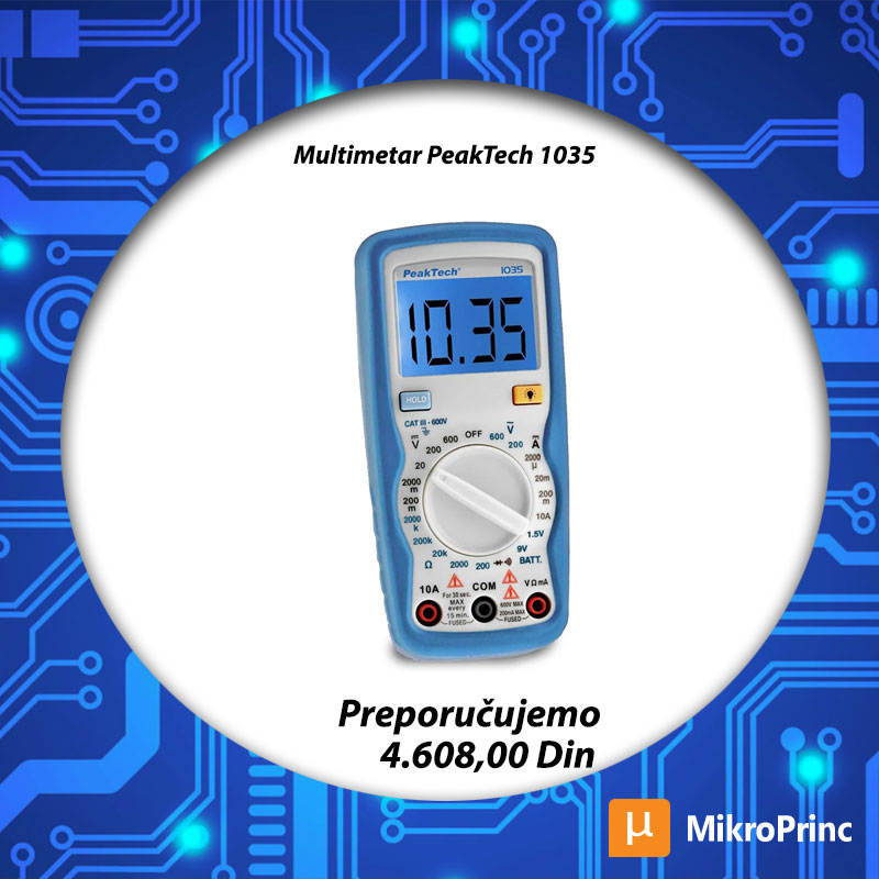 's tweet image. PREPORUČUJEMO: Digitalni multimetri PeakTech mogu ponuditi razne opcije pri merenju od True RMS merenja, merenje jačine struje, napona, otpornosti itd. Preporučujemo sledeće modele:
mikroprinc.com/sr/pretraga?ph…
#digitalnimultimetar #Unimer #peaktech #multimetar #preporuka #mikroprinc