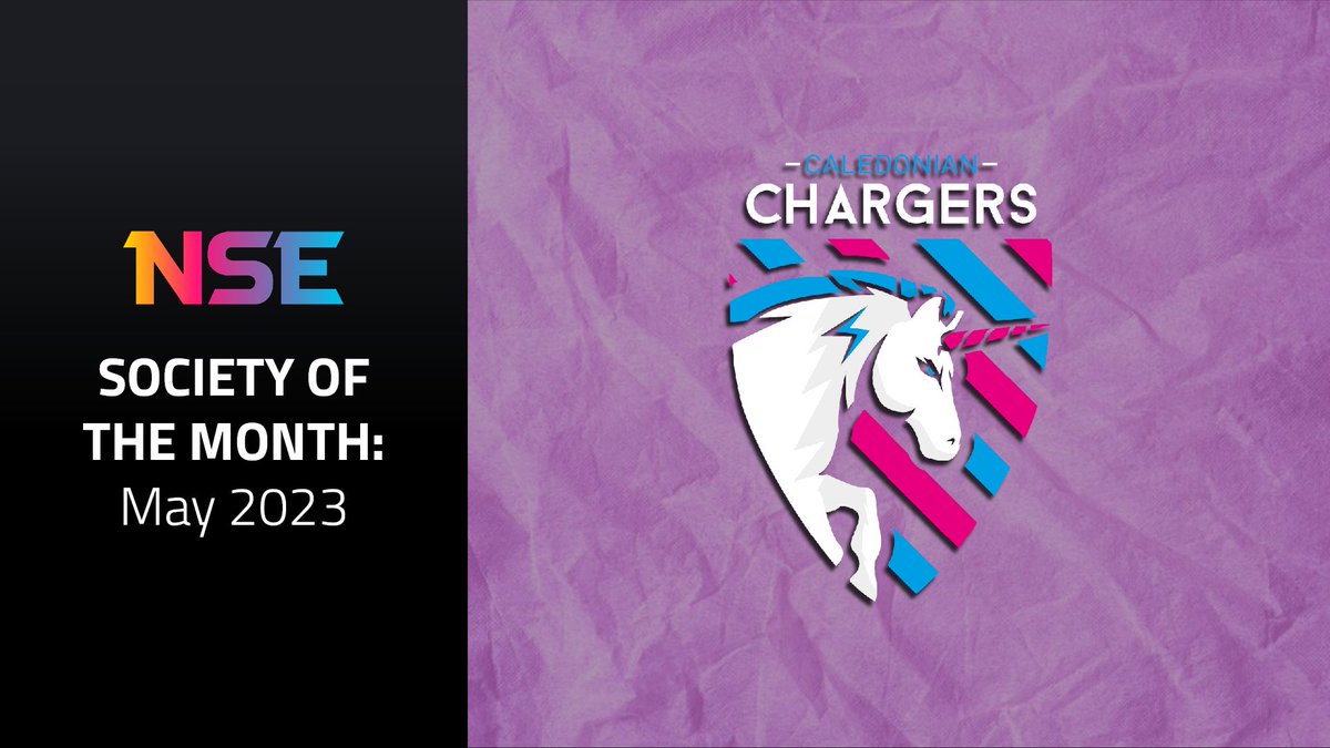 🥳 Congrats to <a href="/CaleChargers/">Caledonian Chargers 🦄</a> on being chosen as our Society of the Month for May! 

🦄 They hosted a huge varsity for all Glasgow-based universities using <a href="/IntelUK/">Intel UK</a> Event in a Box. #BFG23

👉 See what they had to say about their event here: nse.gg/news/may-2023-…