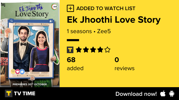 oyeaadii's tweet photo. I've just started following Ek Jhoothi Love Story https://t.co/vIKFt0cM3M #tvtime https://t.co/3qWUkj33bM