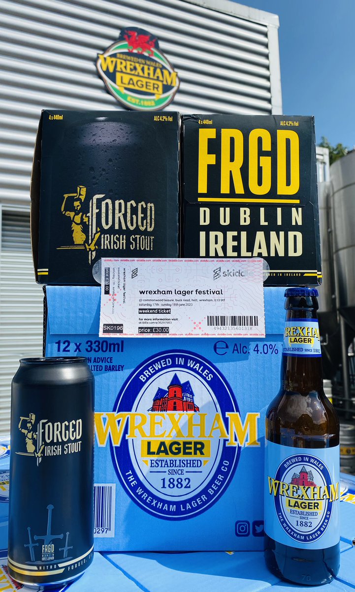 Wrexham Lager (@wxm_lager) on Twitter photo Wrexham Lager Festival x <a href="/ForgedStout/">Forged Irish Stout</a>: ππππππππ βοΈ
June 17th & 18th is fast approaching and not only is their a line up full of UK chart toppers & Wrexhams best locals, but thereβs also Forged Irish Stout by <a href="/TheNotoriousMMA/">Conor McGregor</a> joining all of Wrexham Lagers products on Wrexham Lager Festival x <a href="/ForgedStout/">Forged Irish Stout</a>: ππππππππ βοΈ
June 17th & 18th is fast approaching and not only is their a line up full of UK chart toppers & Wrexhams best locals, but thereβs also Forged Irish Stout by <a href="/TheNotoriousMMA/">Conor McGregor</a> joining all of Wrexham Lagers products on