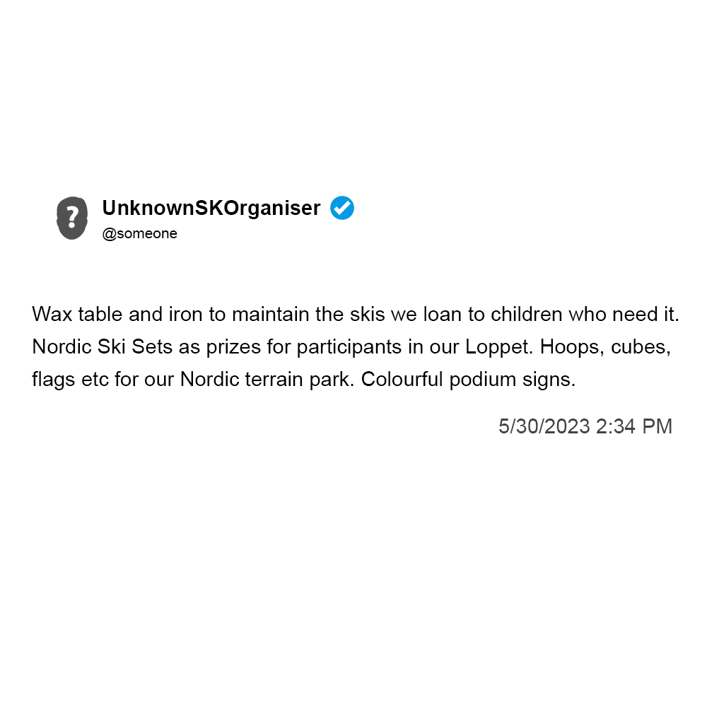 The SnowKidz Wishlist is OPEN! 

However, to all Organisers please ensure to tell us who you are. We want to grant your wishes true but we need to know to whom.
#snowkidz