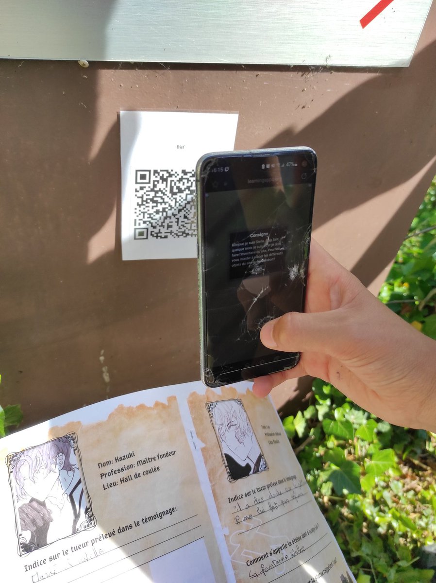 DamienEcu's tweet photo. Les 4e de @clgannefrank ont imaginé une Murder Party pour Métallurgic Park à Dommartin: Qui a tué le contremaître de la forge ? Un vrai plaisir de voir les élèves courir pour scanner les QR codes et devenir acteurs de leurs apprentissages. Petit bonus : activité frappe de monnaie https://t.co/daCqXvLp6M
