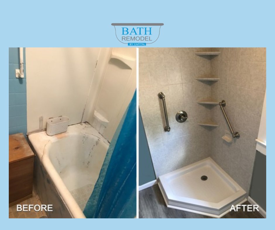 Today's Featured Project: Bath Makeover in 📍Saugus, MA #showerinstallation #tubtoshowerconversion #bathroomremodeling #beforeandafter #bathroommakeover #bathmakeover #Saugus #SaugusMA 
bathmo.com/conversions/tu…