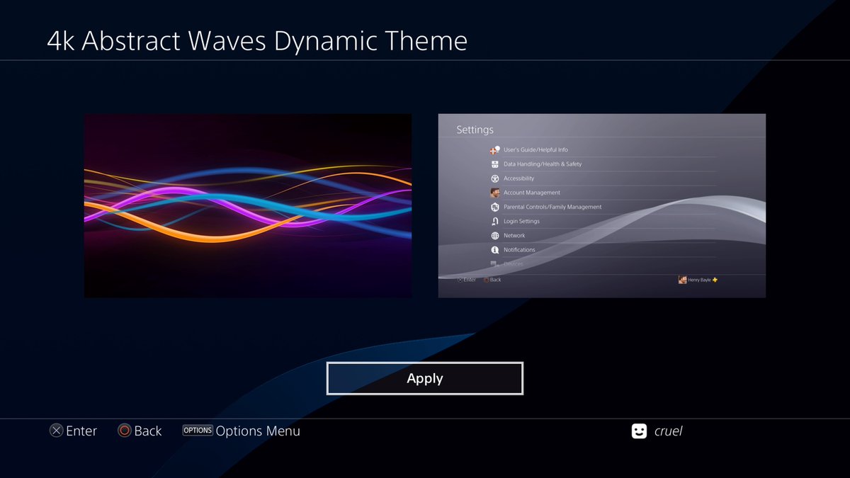 4K - Abstract Waves - Dynamic
Download 👇
mega.nz/file/YFciUQpT#…
↘️
✔ Like ♥️
✔ Retweet 🔁
✔  Turn On Post Notification🔔
✔ Follow Me🙋For More 👉<a href="/PS4_Themes/">PS4 Themes</a>