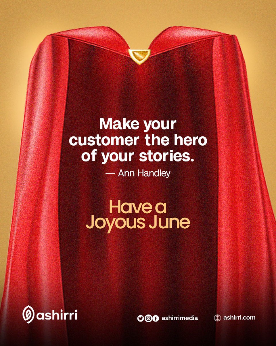 ashirrimedia's tweet photo. Your customers are the main character of your business and you should put them first.

Welcome to the new month, have a joyous one! https://t.co/RktH8Svieq