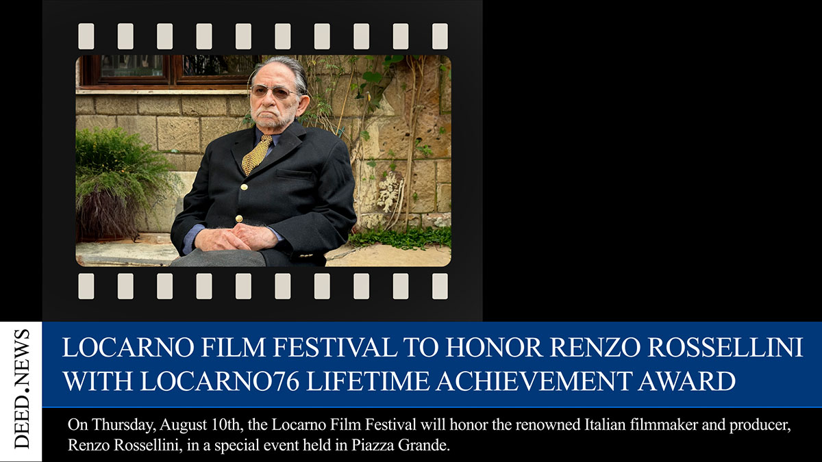 DEED.NEWS LOCARNO FILM FESTIVAL TO HONOR RENZO ROSSELLINI WITH LOCARNO76 LIFETIME ACHIEVEMENT AWARD
@FilmFestLocarno 

Full article: deed.news/2023/06/01/new…

#LocarnoFilmFestival #Locarno76 #RenzoRossellini #LifetimeAchievementAward #DeedNews #FilmFestivalNews