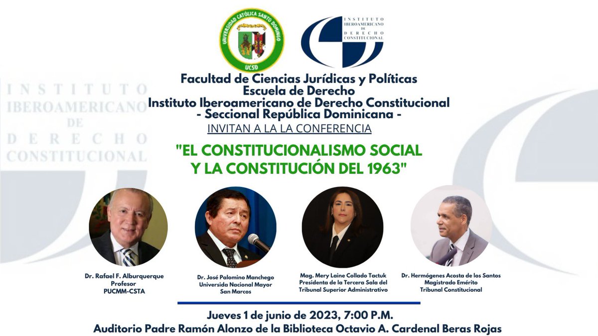 hbacostas's tweet photo. Acompáñanos en esta actividad, en la que analizaremos la sensibilidad social del constituyente de 1963. Sensibilidad social que estuvo ausente en la reforma de 1966 y reivindicada, afortunadamente, por el constituyente de 2010. https://t.co/8QcbPEAVBQ