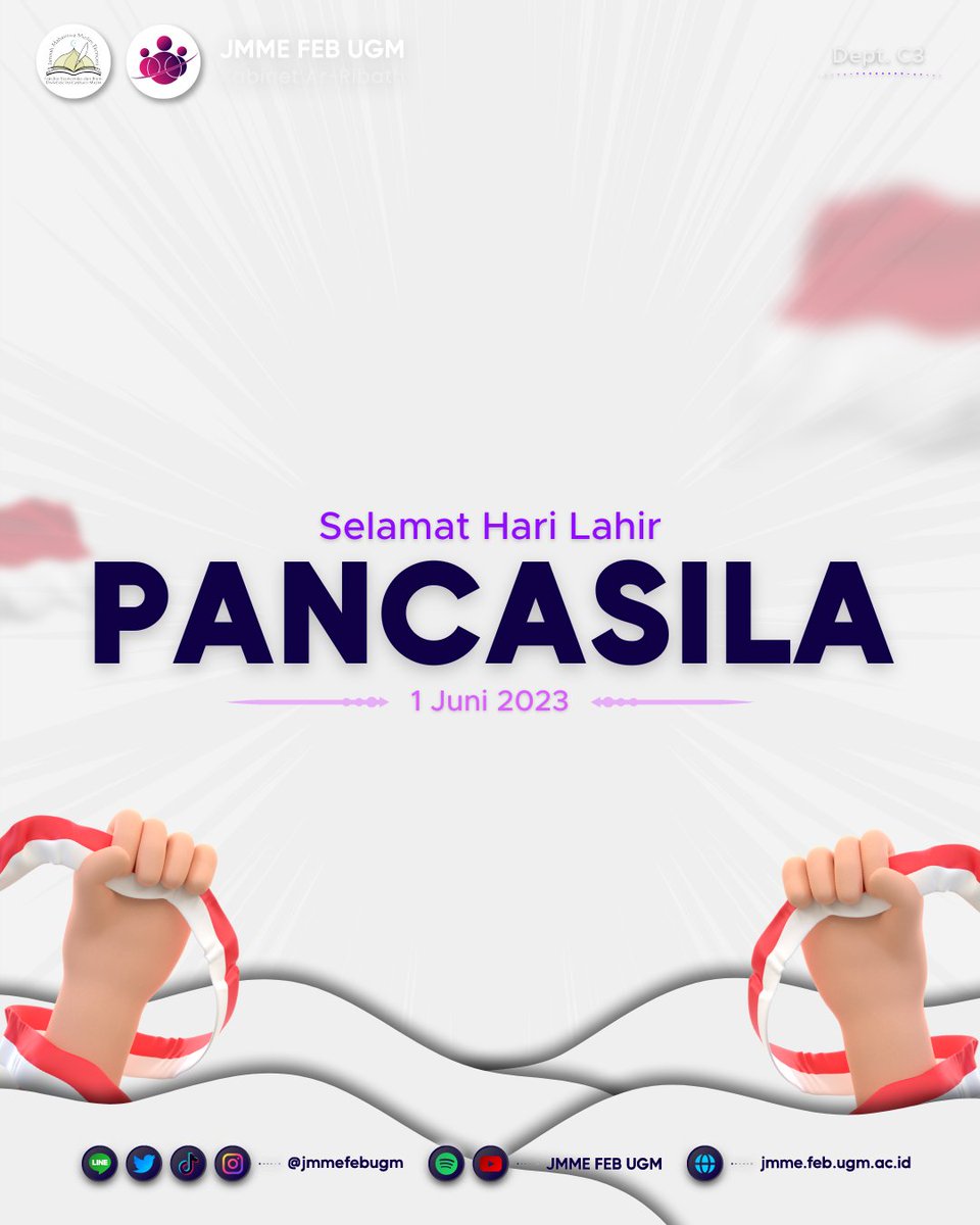 Pancasila sebagai dasar negara mengandung penuh makna yang terus dijaga. Makna tersebut membawa persatuan bangsa dan membentuk keutuhan negara. Hal itu harus kita jaga untuk kenyamanan dan keamanan bersama.

#pancasila #juni #lahir
