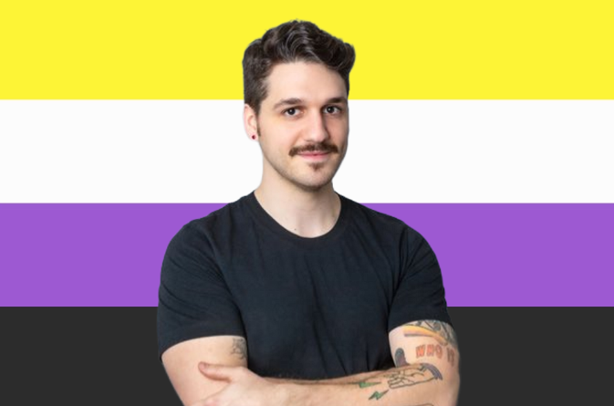 F0nthintrelpine's tweet photo. images of pride flags with chuck salamone edited over them: https://t.co/Hy861EIWjk