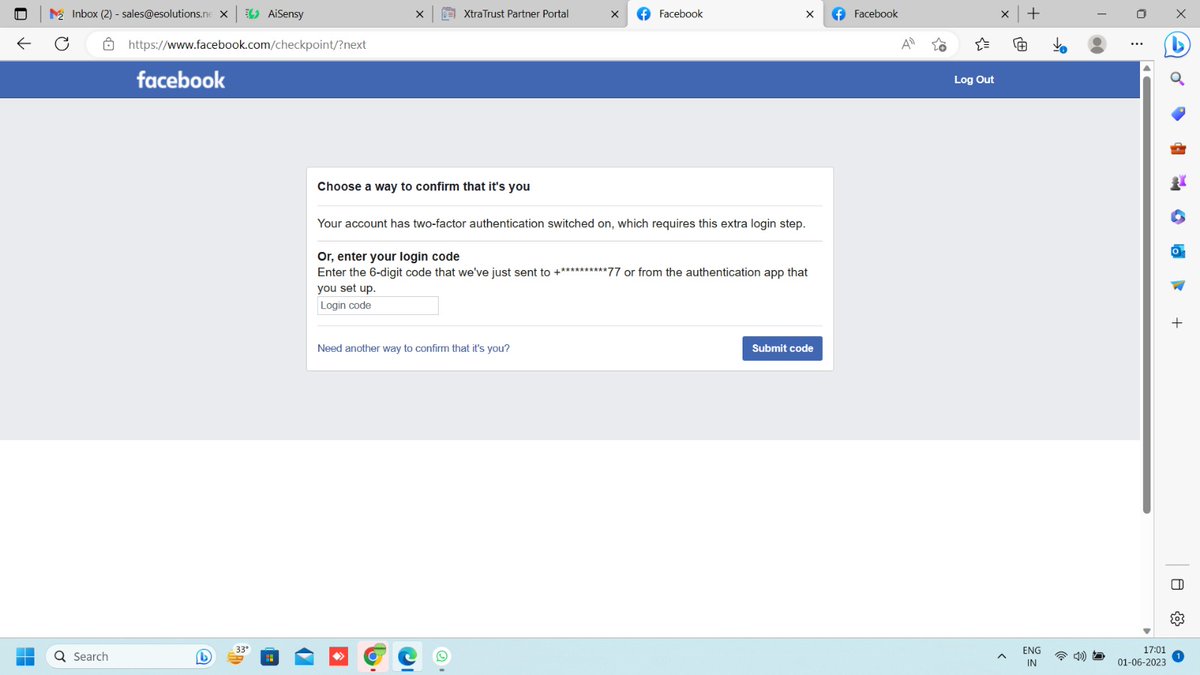 eSolutionsDSC's tweet photo. @Meta Hey, Are FB Business Settings and  Whatsapp API Services are down ? I am unable to receive OTP since today morning IST. I am using @AiSensy_wa but they are unable to provide support https://t.co/QNAhbEoWaA