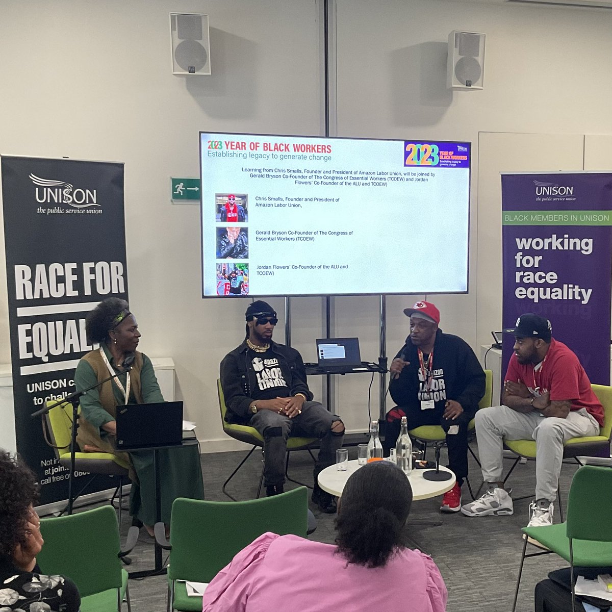 UNISON - UK's largest union (@unisontheunion) on Twitter photo Inspiring to hear from Chris Smalls, Gerald Bryson and Jordan Flowers of <a href="/amazonlabor/">Amazon Labor Union IBT</a> and <a href="/TCOEW/">The Congress Of Essential Workers</a>
Talking to our members today about their struggle with #Amazon in the US, and the importance of Black representation within unions. Amazing opportunity. Thank you βπΎ Inspiring to hear from Chris Smalls, Gerald Bryson and Jordan Flowers of <a href="/amazonlabor/">Amazon Labor Union IBT</a> and <a href="/TCOEW/">The Congress Of Essential Workers</a>
Talking to our members today about their struggle with #Amazon in the US, and the importance of Black representation within unions. Amazing opportunity. Thank you βπΎ