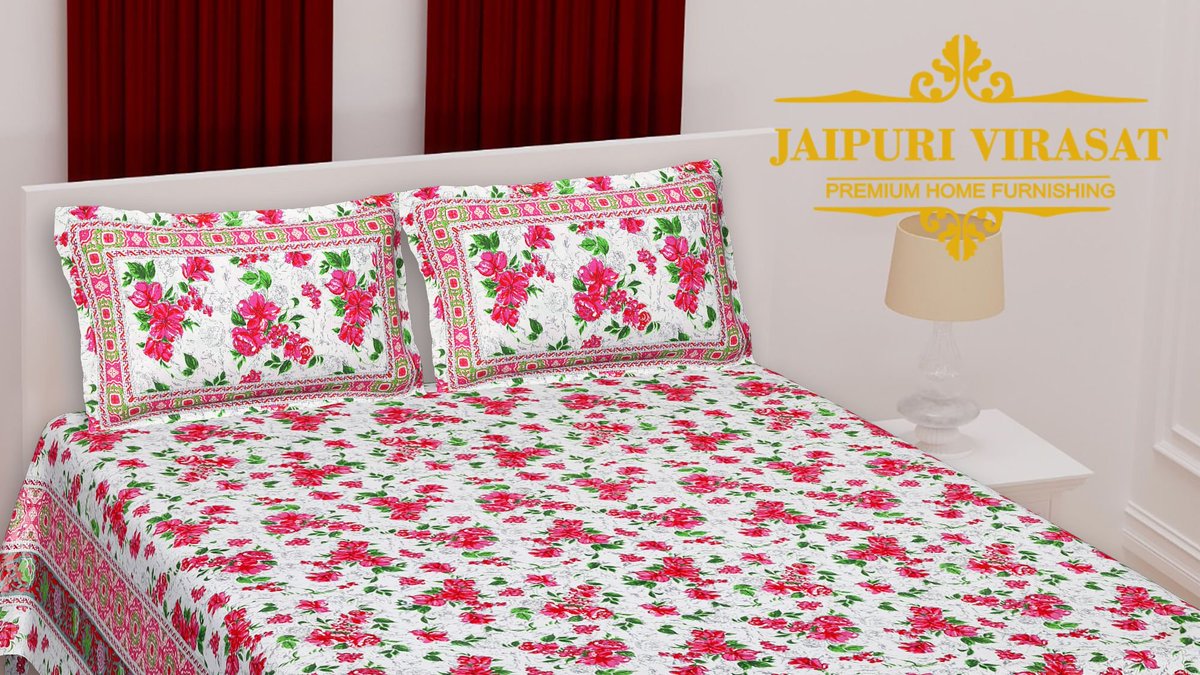 JaipuriVirasat's tweet photo. Jaipuri Virasat Red Floral Bedsheet
Affordable Bedsheet, Economical Range Bedsheet,
Discount Coupon of 10% i.e. JAIVIR10.
Website: https://t.co/rfLhO6aYrZ
Contact Us: +91-89498 64309
#trending #trendingpost #quilt #cusioncover #bedsheet #curtain #dohar #quiltedbedcover #discount https://t.co/P12vfkAKy4