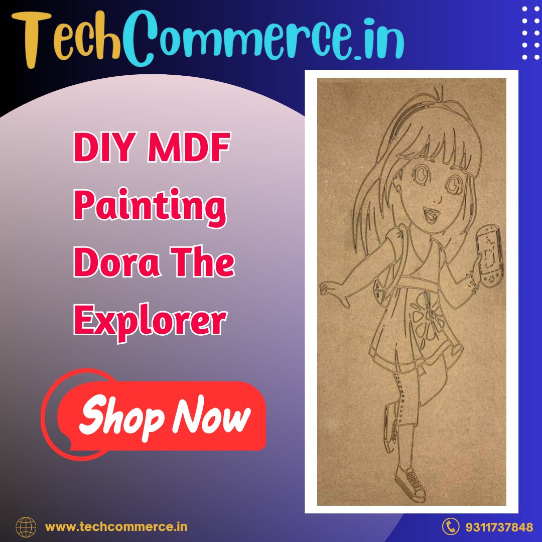 Pre Marked MDF Wooden Wall Hanging For DIY Painting Cutout 4mm Thickness (18 X 8'in) Dora the Explorer
Buy Now
Special Offer Only Rs.99/-
click to Buy
bit.ly/45GOsHR

#techcommerce #champion #diypainting #diy #painting #art #MDF #Specialoffer #wooden #wallhanging #Dora