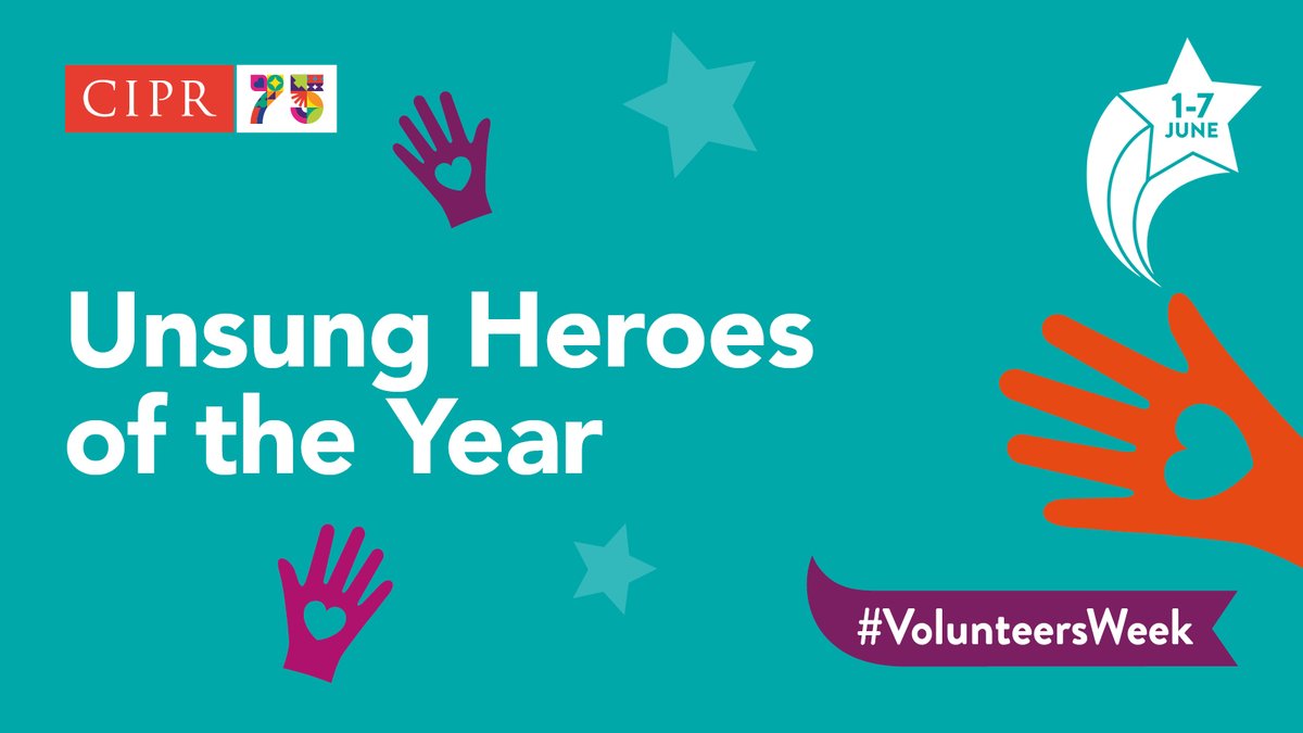 CIPR_Global's tweet photo. The CIPR Volunteer Recognition Award for Unsung Heroes of the Year goes to six amazing volunteers, each nominated by their peers as the person who perhaps isn’t always in the spotlight but without them, the team just wouldn't function! 

@anneenicholls, @NaraSaylor, @Ms__Arthur, @davidboot_ , @taazimakala, and @RoseLing91.