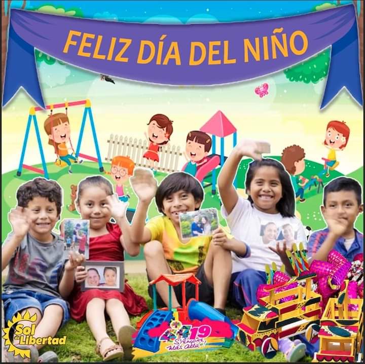 ¡Feliz Día de la Niñez Nicaragüense! 👶👦👧🇳🇮🎉🪅🍭🍬

 🩵🩷 Los niños y niñas son los mimados de la Revolución - Comandante Tomás Borge.⭐

#Nicaragua
#PLOMO19