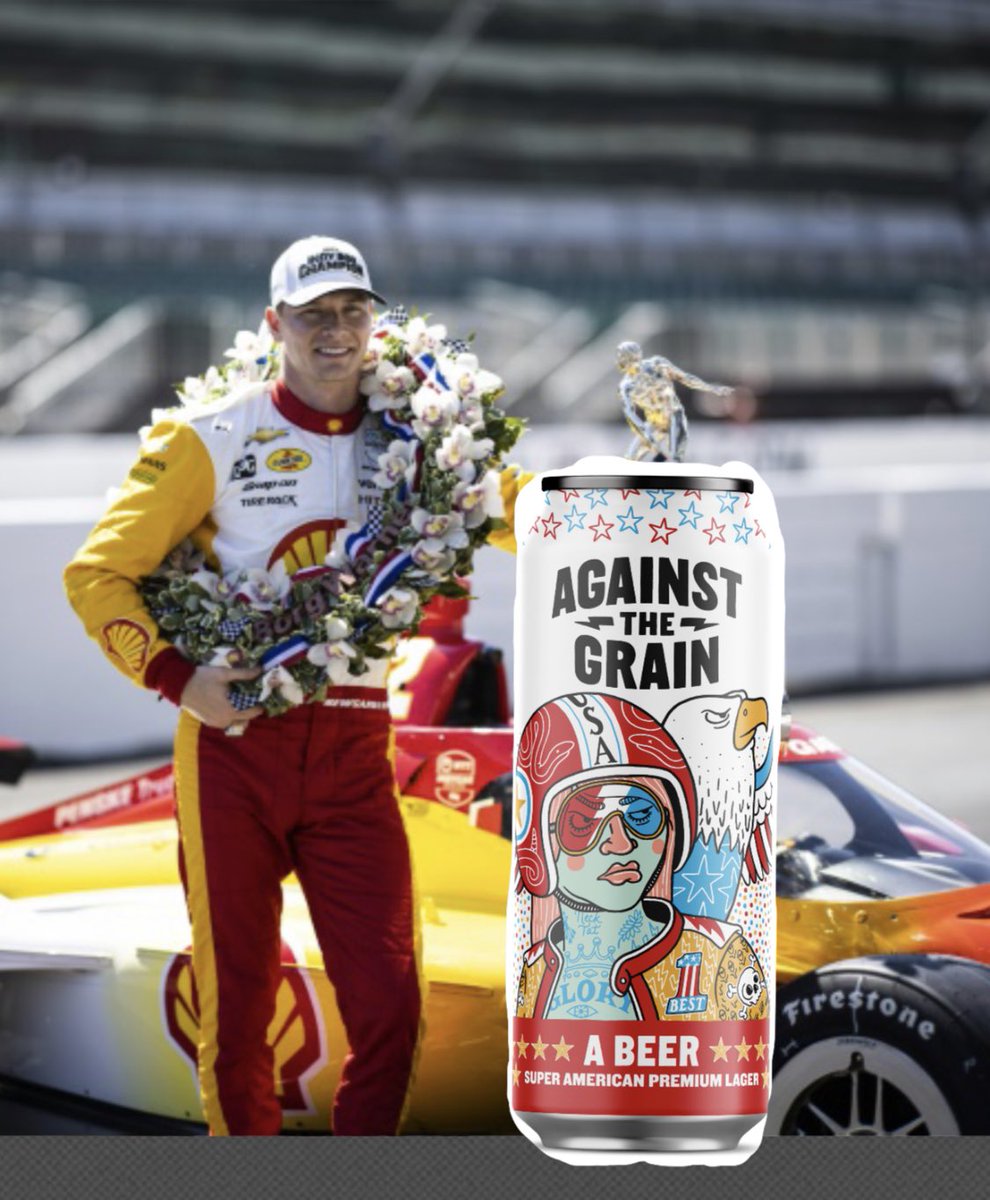 Congrats to @josefnewgarden on winning the 2023 Indianapolis 500! 🎉🏎️ And what better way to celebrate than with Against the Grain Brewery's A Beer, the unofficial beer of the champ! 🍻🏆 #Indy500 #JosefNewgarden #ATGBrewery @AtGBrewery