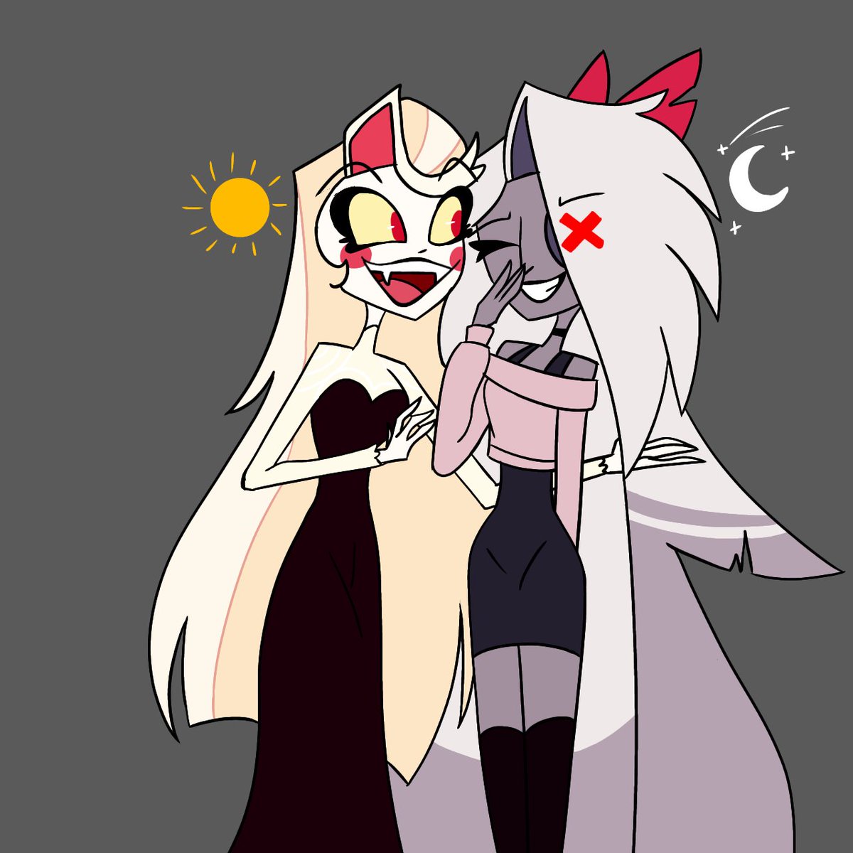 1nkydeadacc's tweet photo. Just wanna wish my fellow LGBTQ+ moots a happy pride month 
so have some adorable lesbians :)
.
.
.
#HazbinHotel #HazbinHotelFanart #Chaggie #PrideMonth #LGBTQ https://t.co/Ziz8U0OwHk