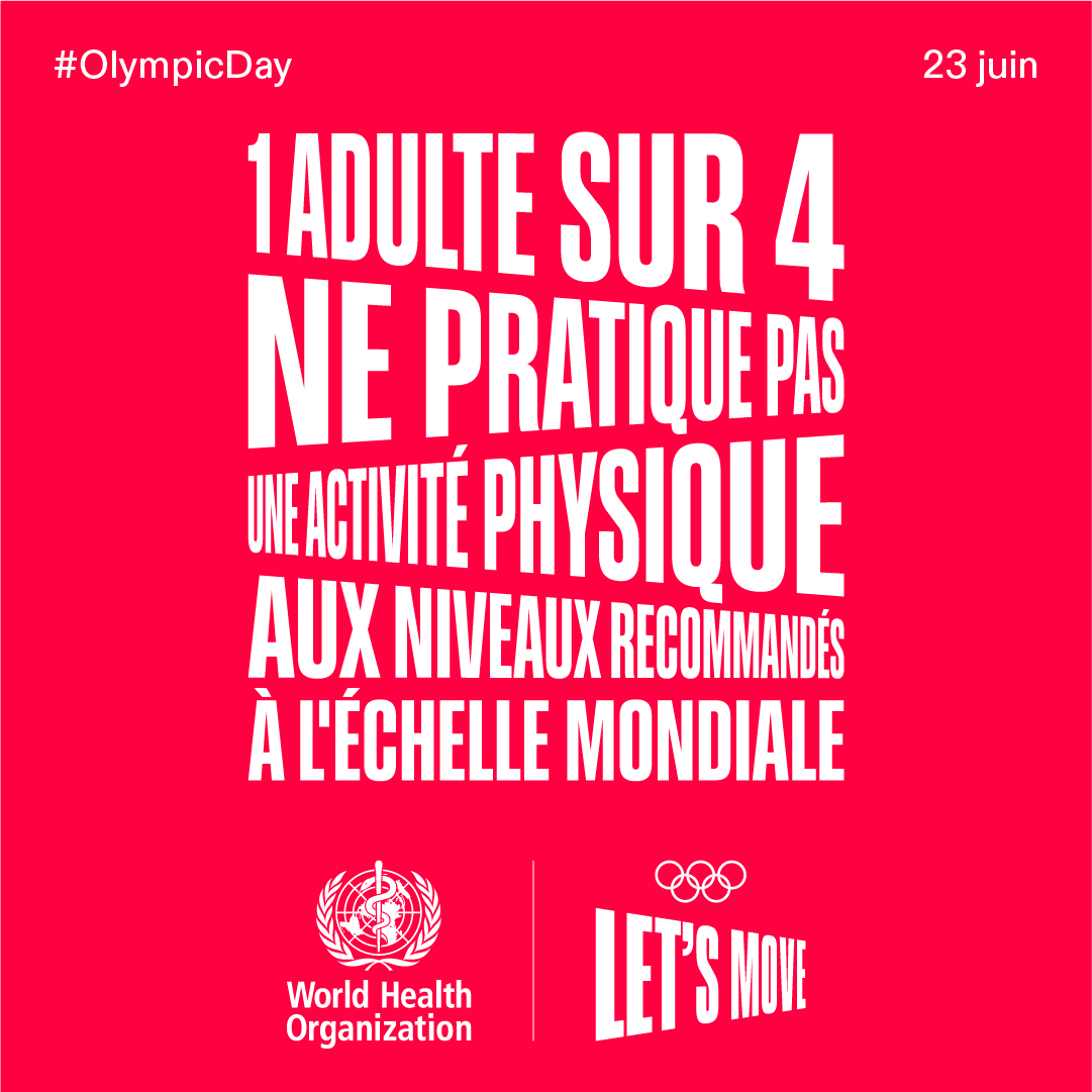 jeuxolympiques's tweet photo. Interpellant n'est-ce pas ?
Les Jeux Olympiques lancent un cri de ralliement afin d'inviter le monde à bouger plus.🙌🤸

Préparez-vous pour une Journée Olympique sans pareil, le 23 juin ! 💪
 
@WHO| #OlympicDay #LetsMove https://t.co/f4G0h3NmoL