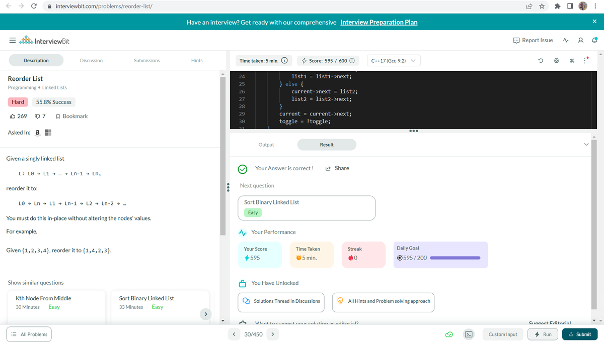 ashlesha172002's tweet photo. Hello All, I have completed #Day032 of #365DaysofCode Challenge with
@scaler_official
Today I solved the question-Reorder list
Scaler discord community link: https://t.co/p51Y4AW6En #scalerdiscord #codewithscaler https://t.co/FZhq61mkbT