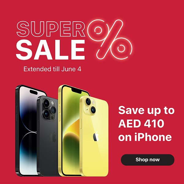 The super sale at iSTYLE. Save up to AED 410 on iPhone and Save up to AED 700 on Mac and much more.
Visit rb.gy/bacpr for more Details.   
                #OfferSale #shop #electronics #UAE #Deals #summer #supersale