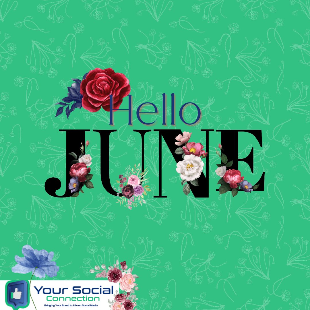 Hello June! 🌸 Ignite your small business with the power of social media. Let's connect, inspire, and make meaningful strides together. #HelloJune #SmallBusiness #SocialMediaMarketin