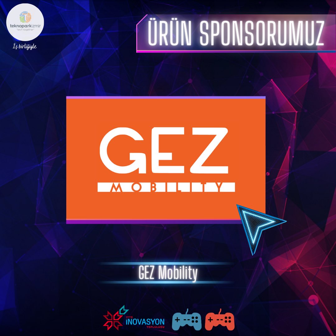 GEZ Mobility, IZTECH Game Summit 2023 etkinliğimizde ürün sponsorumuz olarak bizlerle olacak! #iztechgamesummit #iyteinovasyontopluluğu