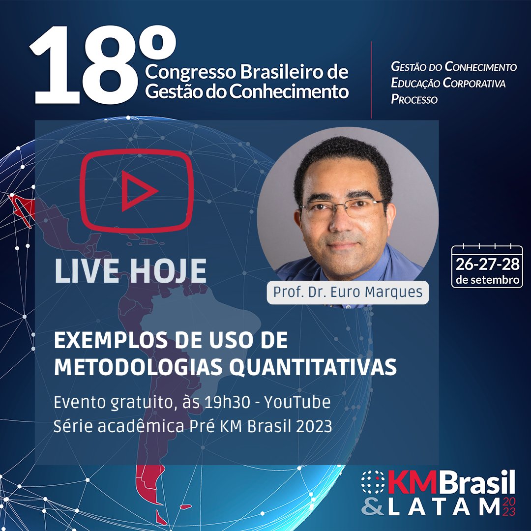 O evento é gratuito e faz parte da série acadêmica Pré KM Brasil 2023 - 18ª edição do Congresso Brasileiro de Gestão do Conhecimento.
youtube.com/watch?v=1x4kjA…

Prazo de submissão de artigos para o KM Brasil 2023: 16/07/2023

#gestaodoconhecimento #knowledgemanagement #km