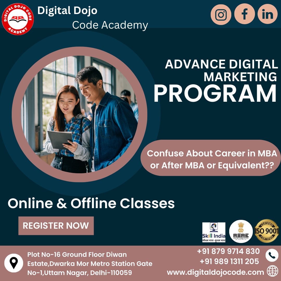 DigitalDojoCode's tweet image. Website :- digitaldojocode.com
#digitalmarketing #digitalmarketing2023 #digitalmarketingtools #digitalmarketingcourse #digitalmarketingcourses #digitalmarketingcourseonline #digitalmarketingcoursesonline #digitalmarketingcourseindelhi