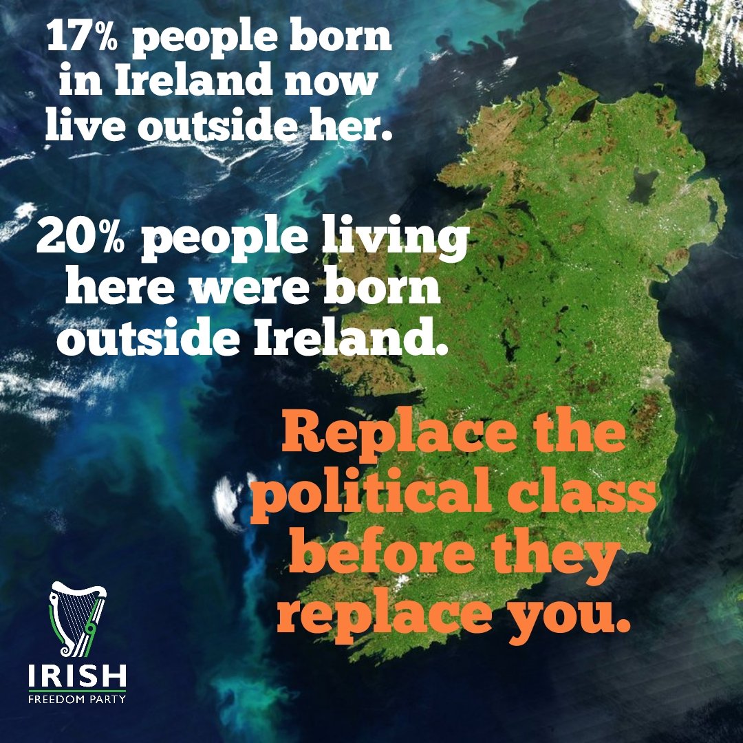 Nobody asked Irish people's consent to our replacement. Replace the political class before they replace you. #Census2022 #IrelandBelongsToTheIrish