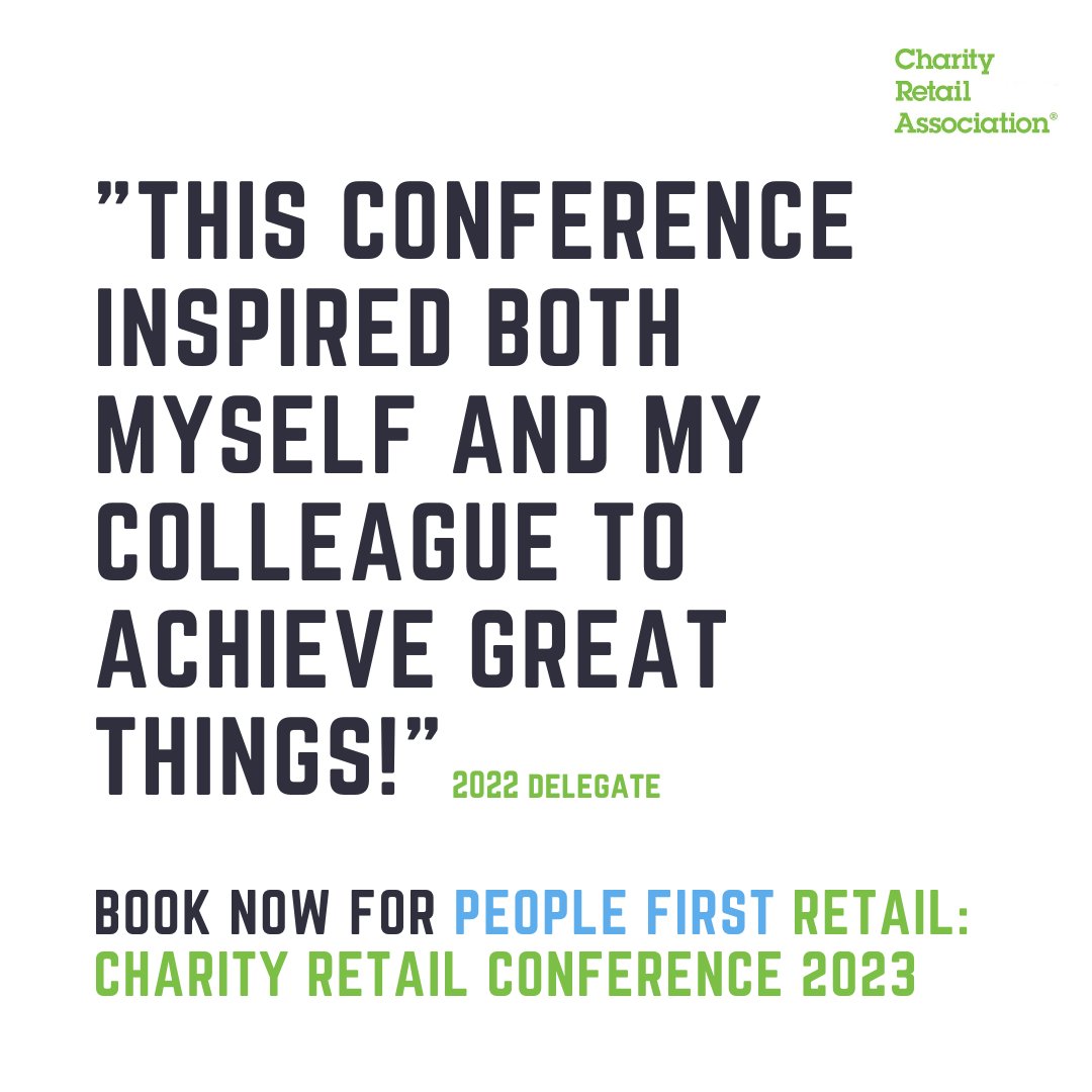 The #CharityRetailConference is a great opportunity to catch up on the latest #CharityShop innovations and updates with colleagues from across the #CharityRetail sector. Book your place now: charityretail.org.uk/charity-retail…. 💻