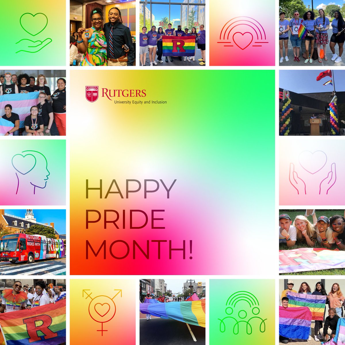 June is #PrideMonth in honor of the 1969 Stonewall Uprising. Join us as we continue to share resources, amplify LGBTQIA+ voices, and foster community engagement not just this month, but all year round.

#RUDiversity #RUWork4Inclusion