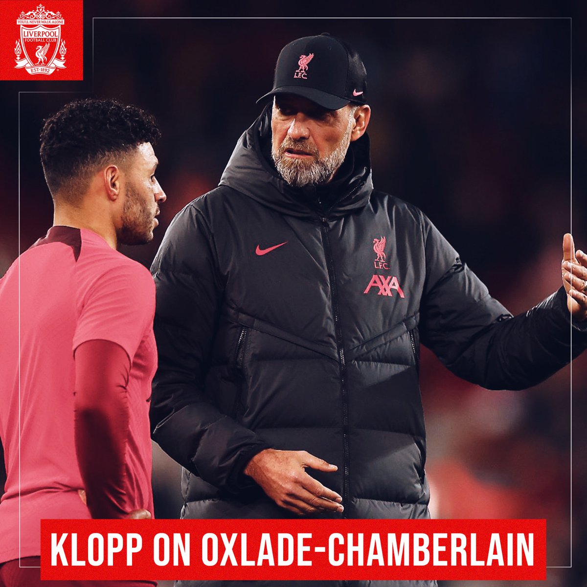 LFC's tweet photo. "Ox was a joy to work with – I love him." 🗣