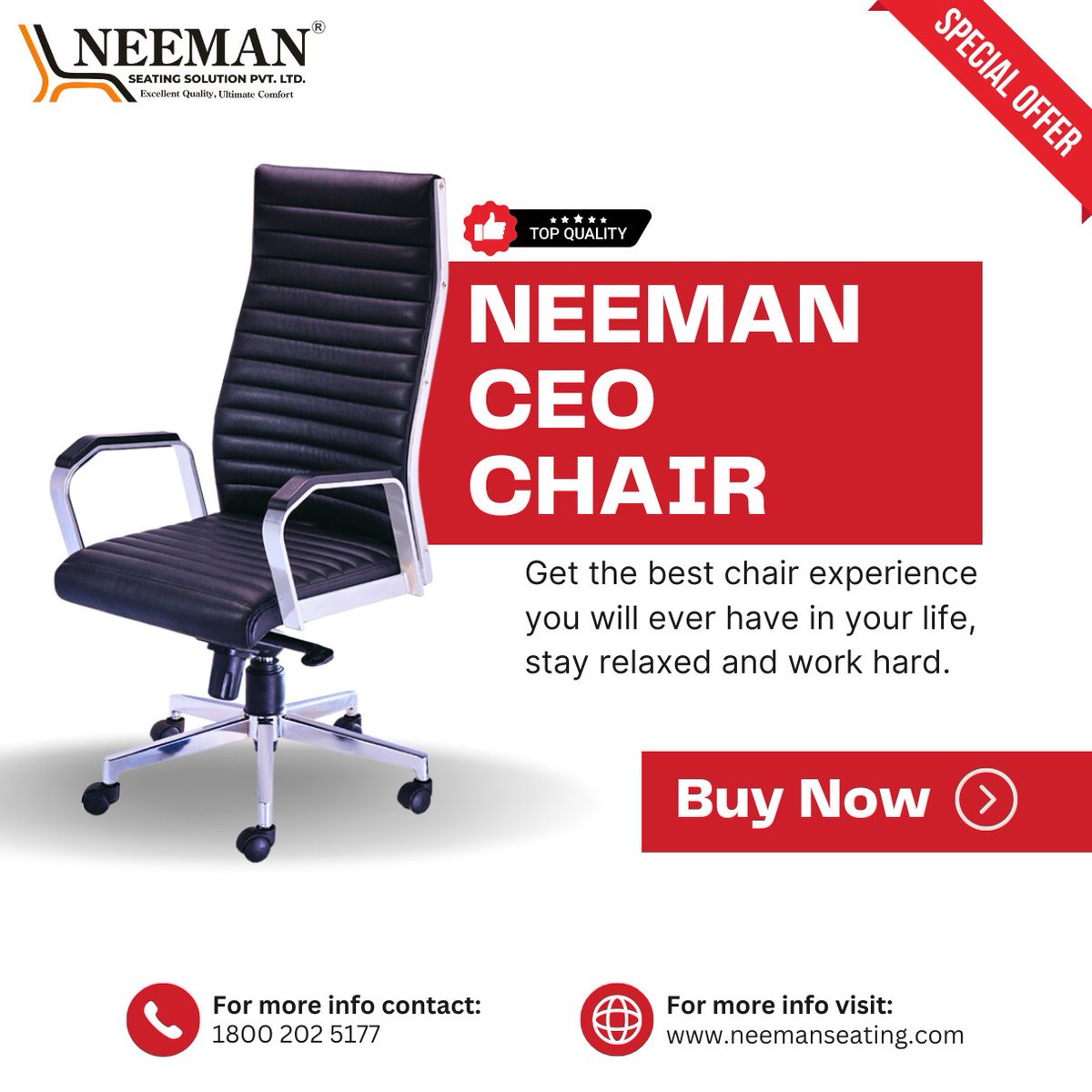 Neemanfurniture's tweet photo. The CEO of Neeman is working on design, comfort, and quality to create the furniture of the future.

@Neemanfurniture 

#1furniture #chairmanufacturer #furnituremanufacturer #chairmanufacturers #ceochair #chair https://t.co/fTo4hlbgjL