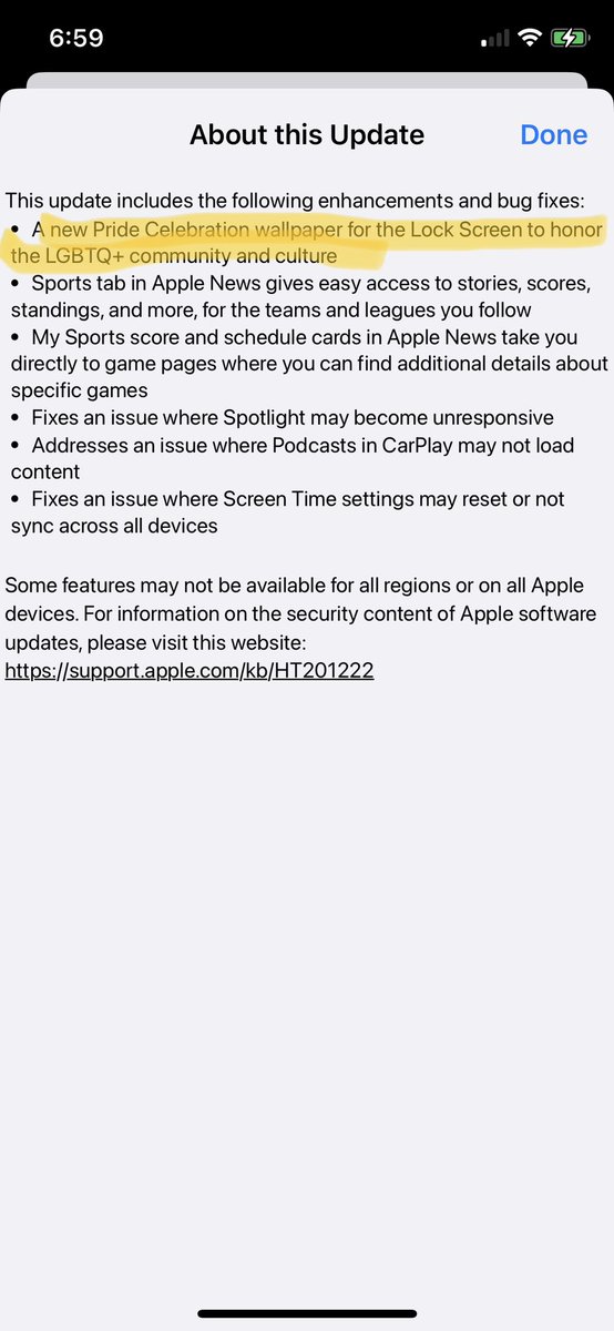 JonE_Bravoh's tweet photo. Check out the very important @Apple 16.5 update for iPhone 

The LGBTQ worship is in full swing for pride month https://t.co/hhM93VMrd3