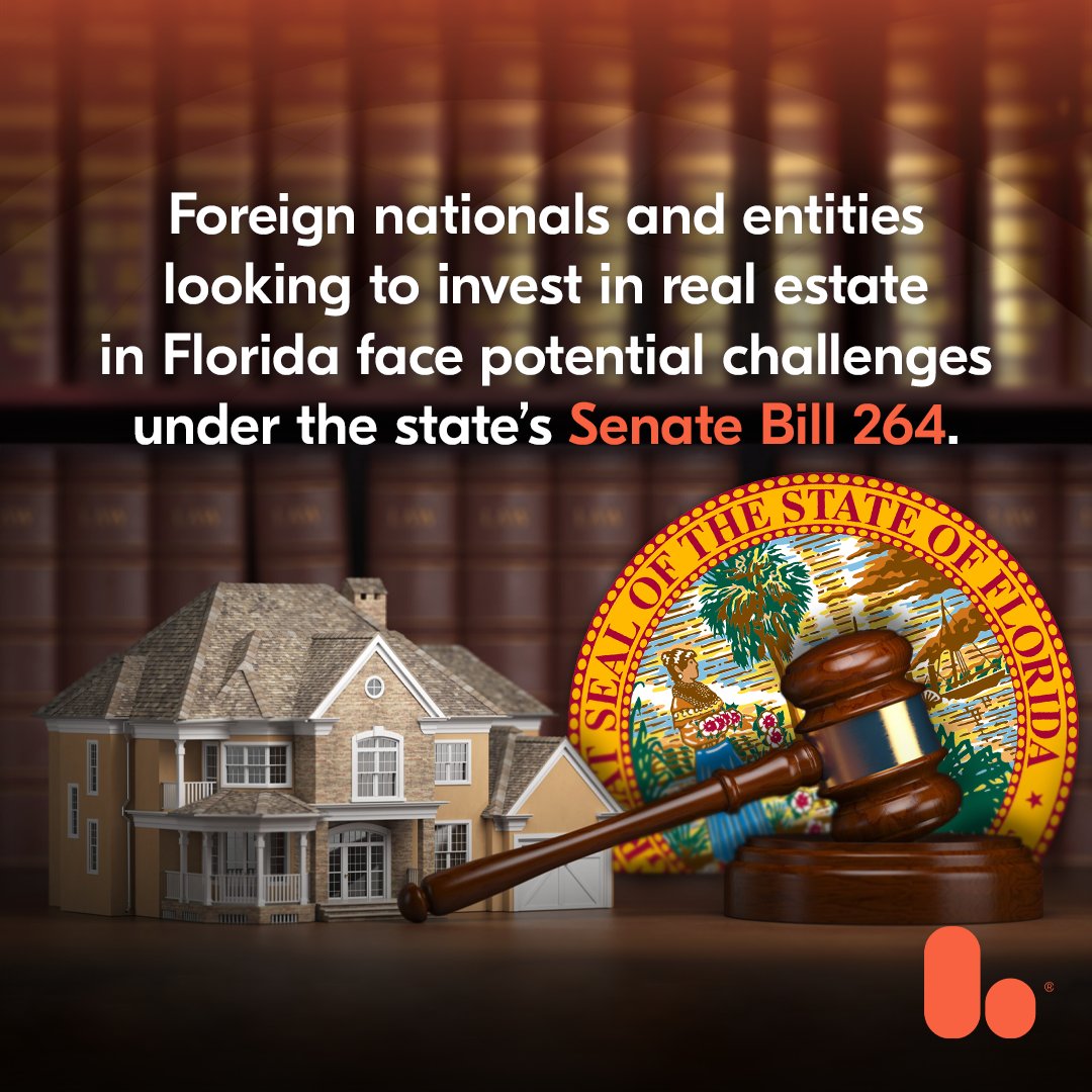 Senate Bill 264 (SB 264) poses many challenges for foreign nationals and entities who own or wish to buy real estate in Florida. Read our blog to learn more: bit.ly/43hmEse  

#Florida #realestate #SB264 #foreignownership #property #moneylaundering #KYC #AML #CDD