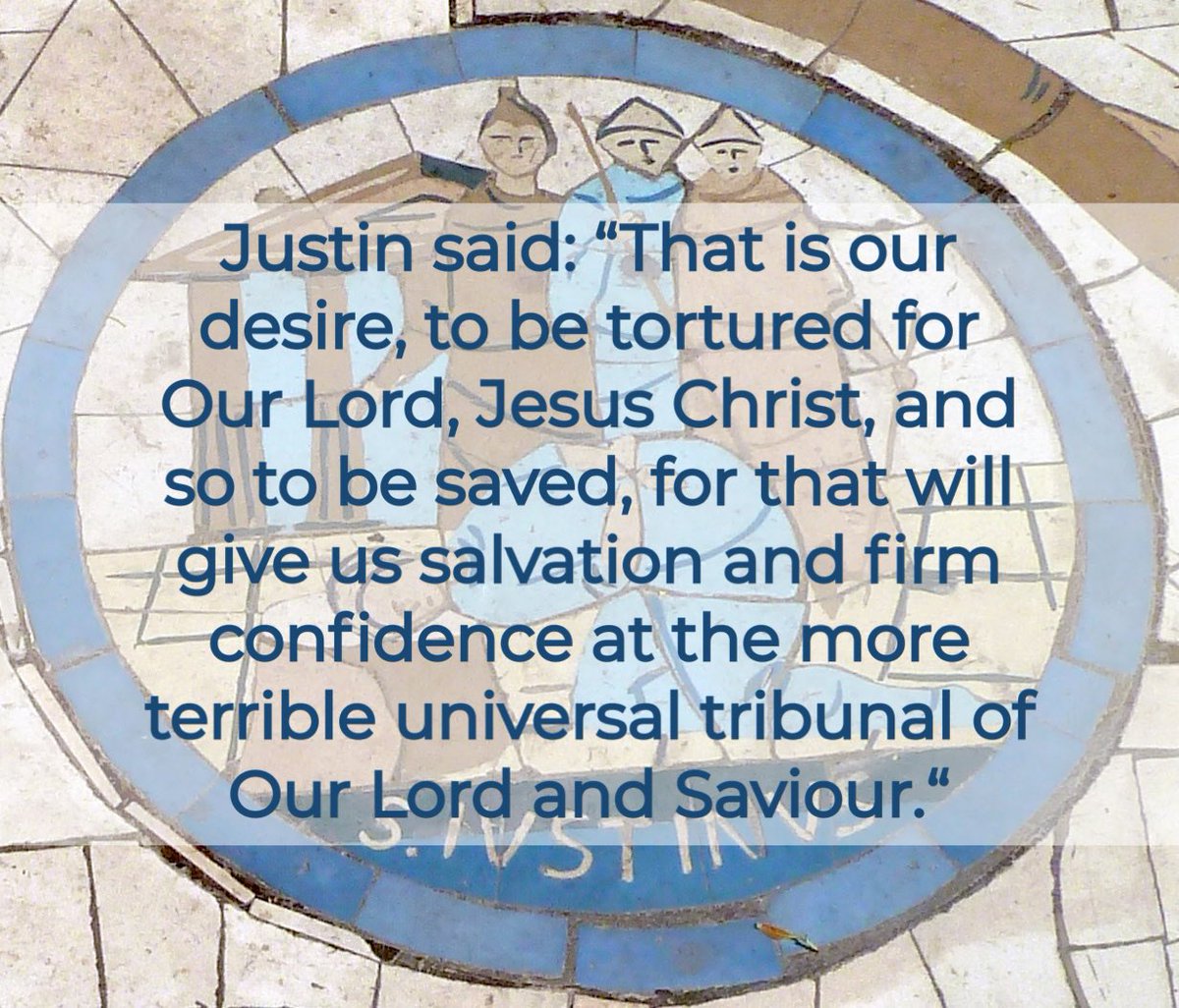 Today is the Feast of St. Justin Martyr: Born in 100 AD, he was a philosopher converted from paganism to belief in the true religion of Christ. He is best known for his Apologies, letters to the Roman Emperor defending the faith. He was martyred in 160 for refusing to apostatize.